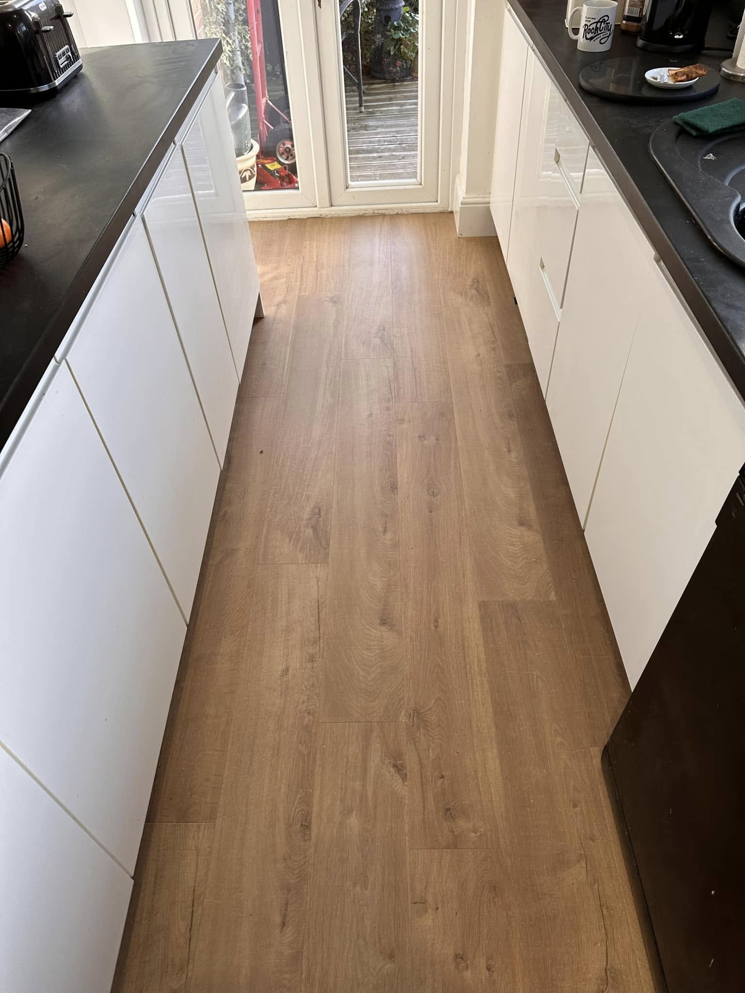 New kitchen wooden floor fitted Stannington | Crookes